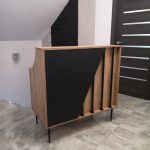 recepcja barberska, recepcja loft, recepcja industrialna, lada recepcyjna nowoczesna