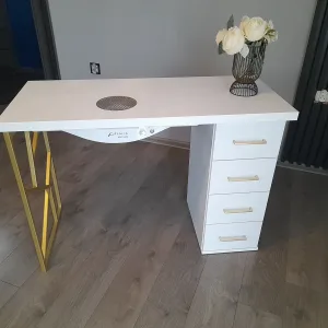 Biurko kosmetyczne, stół kosmetyczny, biurko do manicure z pochłaniaczem pyłu, biurko kosmetyczne afinia, biruko do manicure glamour