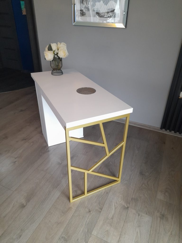 Biurko kosmetyczne, stół kosmetyczny, biurko do manicure z pochłaniaczem pyłu, biurko kosmetyczne afinia, biruko do manicure glamour