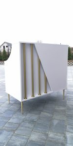 Recepcja glamour, recepcja kosmetyczna, recepcja biała, lada recepcyjna, lada butik