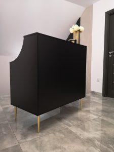 lada-recepcyjna, recepcja, recepcja- glamour, recepcja czarna, recepcja kosmetyczna, recepcja-czarna