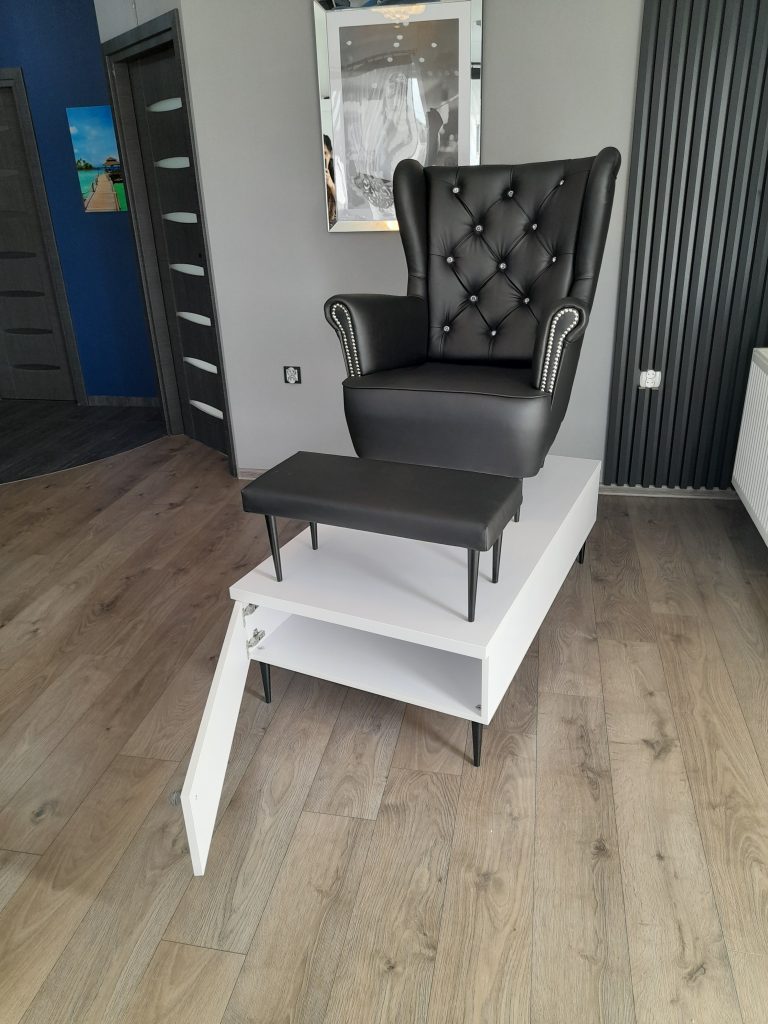 Podest do pedicure, zestaw do pedicure, stanowisko do pedicure, fotel kosmetyczny