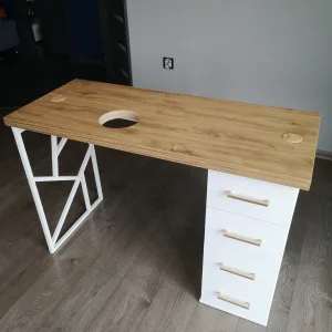 Biurko kosmetyczne, stół kosmetyczny, biurko do manicure z pochłaniaczem pyłu, biurko kosmetyczne afinia, biruko do manicure glamour