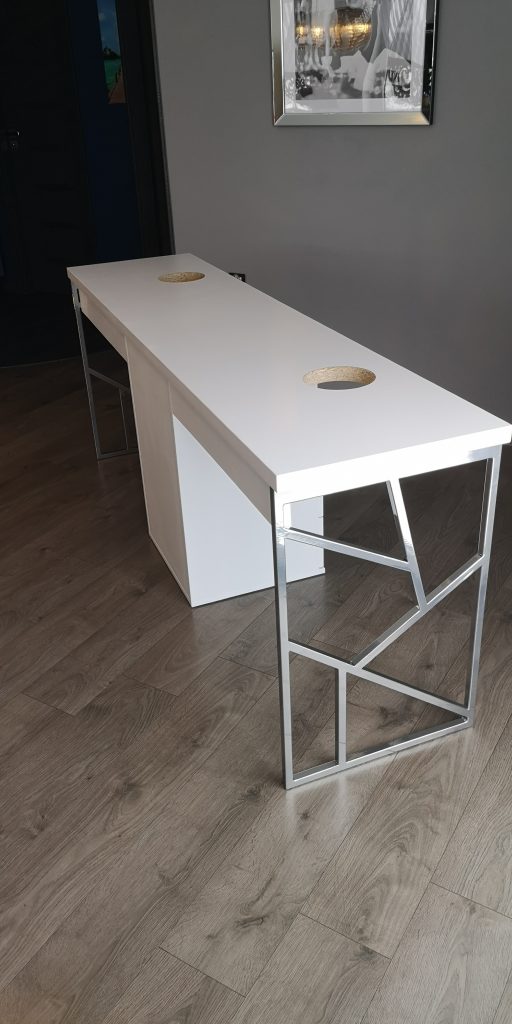 Biurko kosmetyczne, stół kosmetyczny, biurko do manicure z pochłaniaczem pyłu, biurko kosmetyczne afinia, biruko do manicure glamour