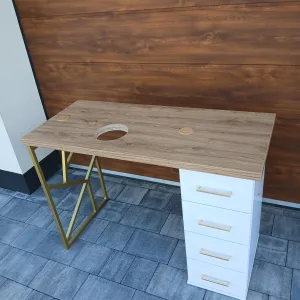 Biurko kosmetyczne, stół kosmetyczny, biurko do manicure z pochłaniaczem pyłu, biurko kosmetyczne afinia, biruko do manicure glamour