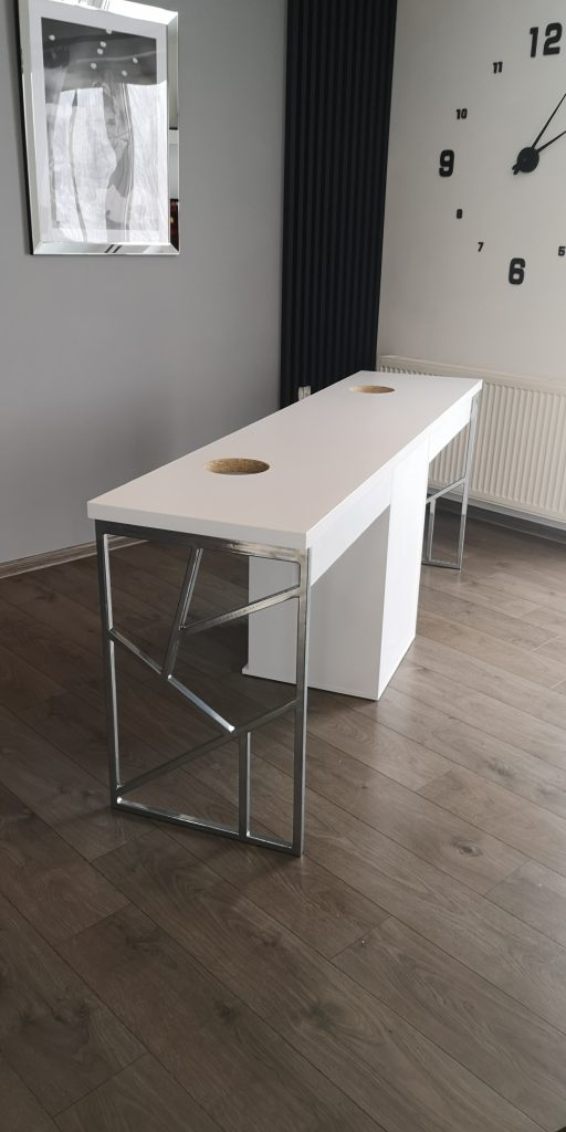 Biurko kosmetyczne, stół kosmetyczny, biurko do manicure z pochłaniaczem pyłu, biurko kosmetyczne afinia, biruko do manicure glamour