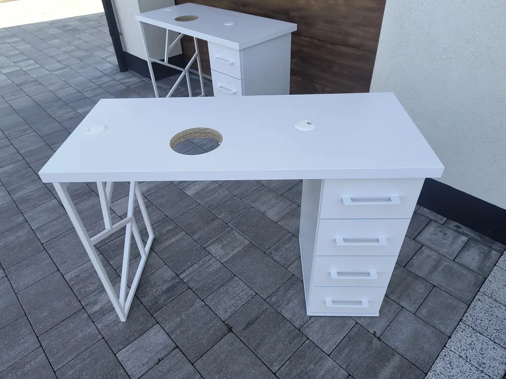 Biurko kosmetyczne, stół kosmetyczny, biurko do manicure z pochłaniaczem pyłu, biurko kosmetyczne afinia, biruko do manicure glamour