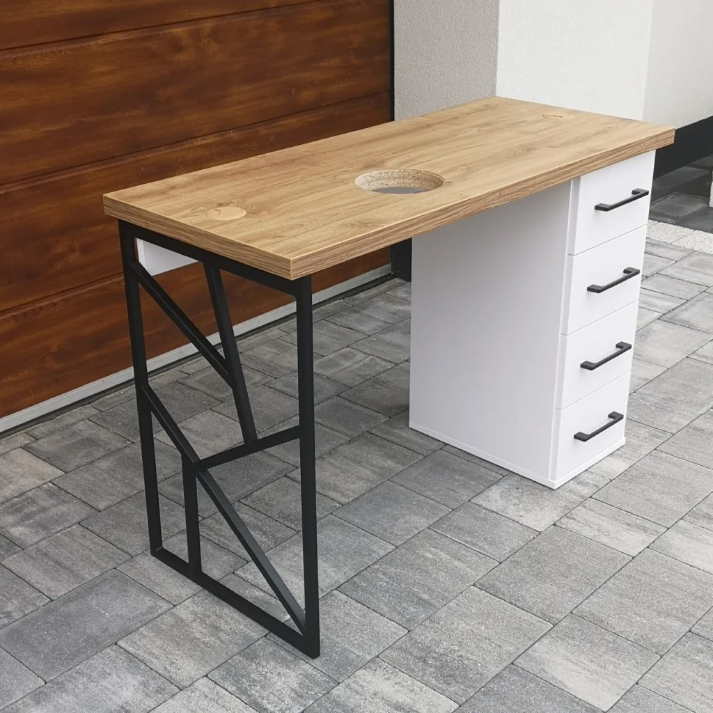 Biurko kosmetyczne, stół kosmetyczny, biurko do manicure z pochłaniaczem pyłu, biurko kosmetyczne afinia, biruko do manicure glamour