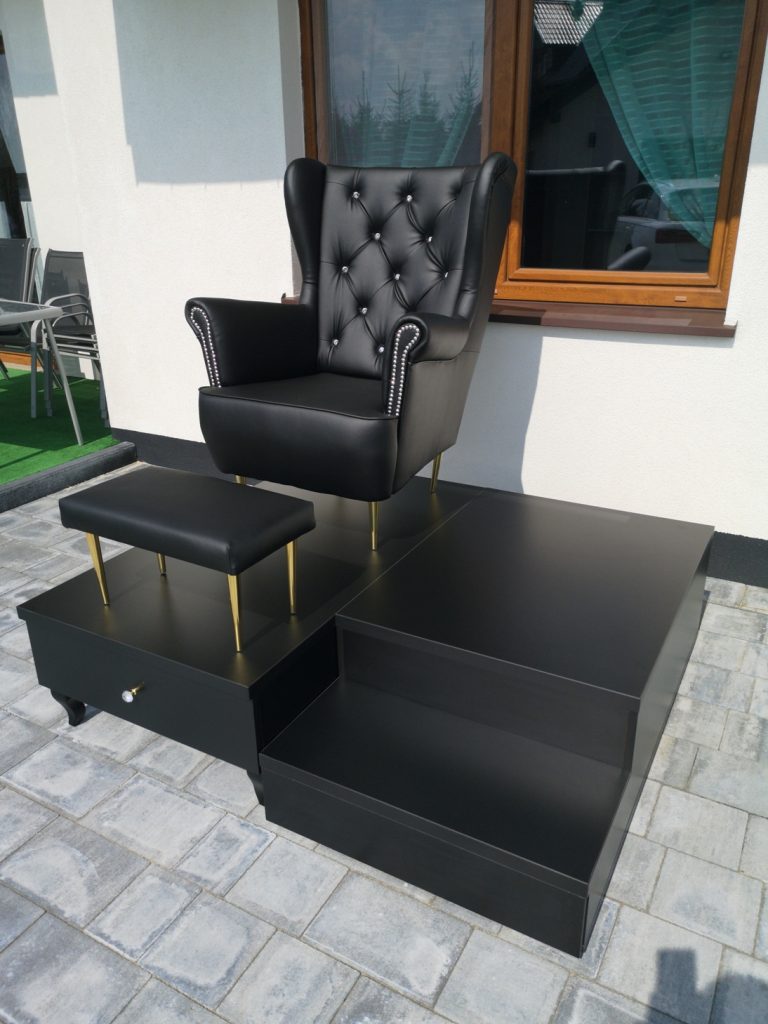 Stanowisko do pedicure. Fotel kosmetyczny do pedicure. Podest do pedicure, fotel do pedicure