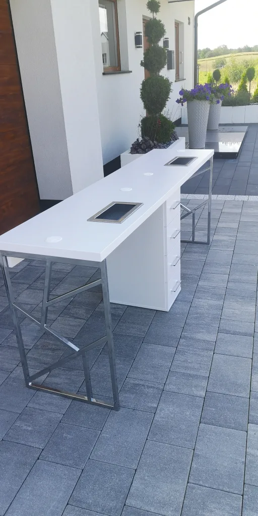 Biurko kosmetyczne, stół kosmetyczny, biurko do manicure z pochłaniaczem pyłu, biurko kosmetyczne afinia, biruko do manicure glamour