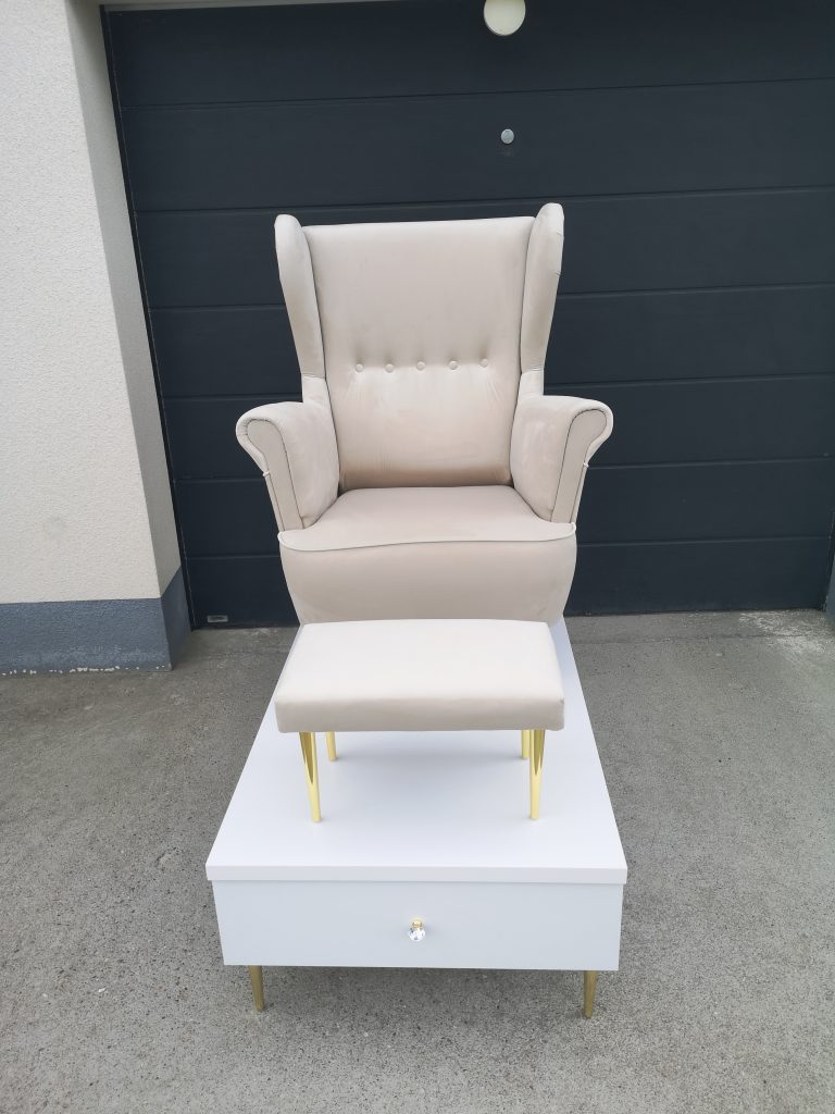 Podest do pedicure, zestaw do pedicure, stanowisko do pedicure, fotel kosmetyczny, fotel do pedicure