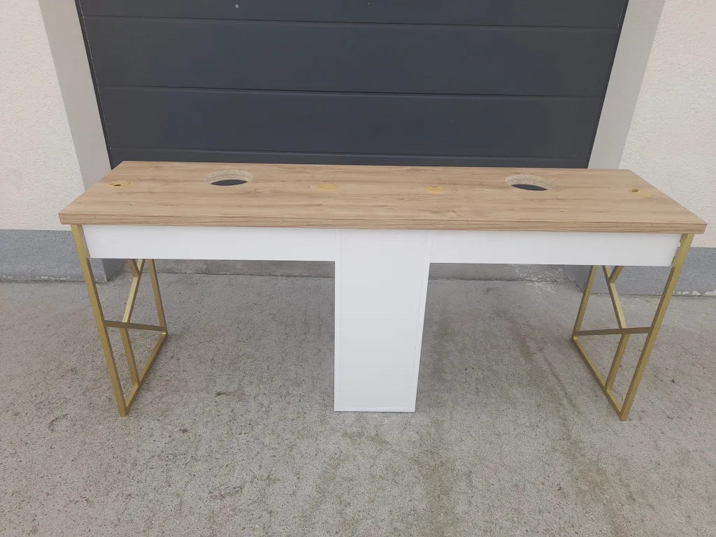 Biurko kosmetyczne,  biurko kosmetyczne dwuosobowe, biurko podwójne,stół kosmetyczny, biurko do manicure z pochłaniaczem pyłu, biurko kosmetyczne afinia, biruko do manicure glamour