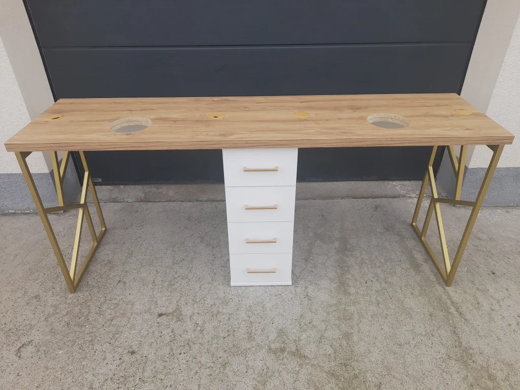 Biurko kosmetyczne, stół kosmetyczny, biurko do manicure z pochłaniaczem pyłu, biurko kosmetyczne afinia, biruko do manicure glamour