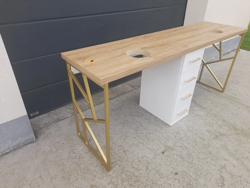 Biurko kosmetyczne, stół kosmetyczny, biurko do manicure z pochłaniaczem pyłu, biurko kosmetyczne afinia, biruko do manicure glamour