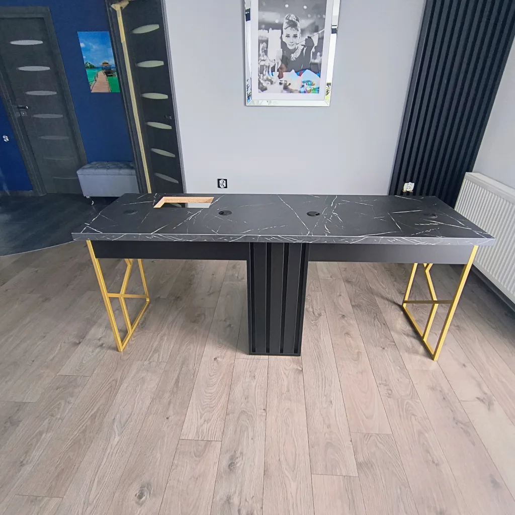 Biurko kosmetyczne, stół kosmetyczny, biurko do manicure z pochłaniaczem pyłu, biurko kosmetyczne afinia, biruko do manicure glamour