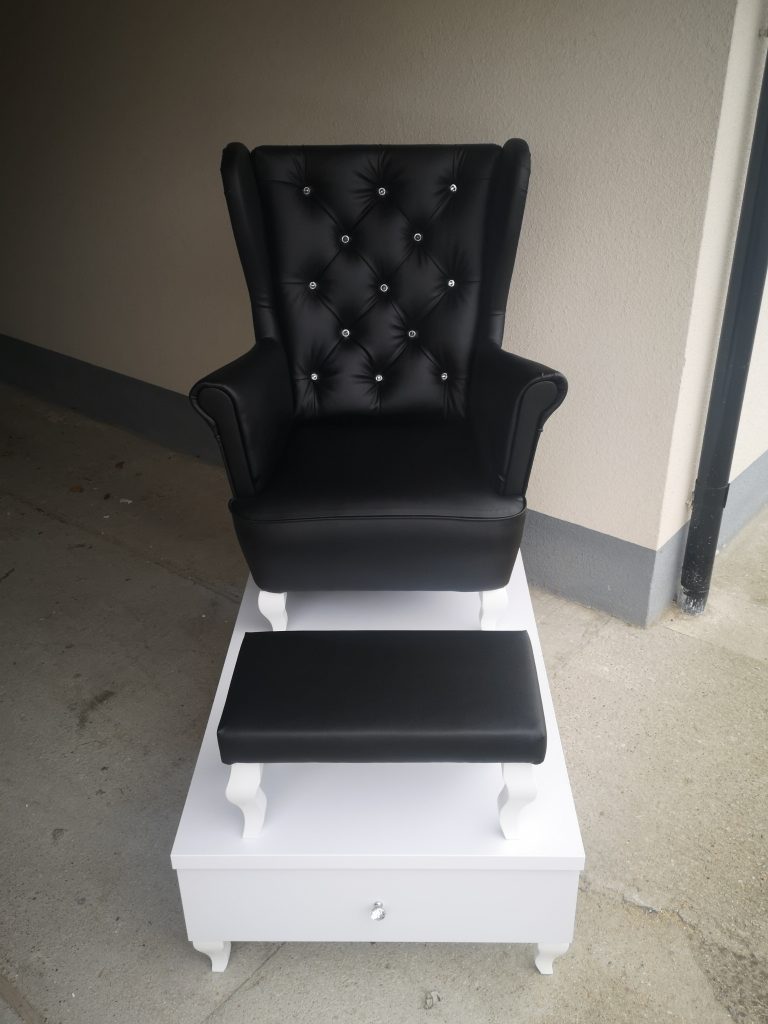 Podest do pedicure, zestaw do pedicure, stanowisko do pedicure, fotel kosmetyczny, fotel do pedicure