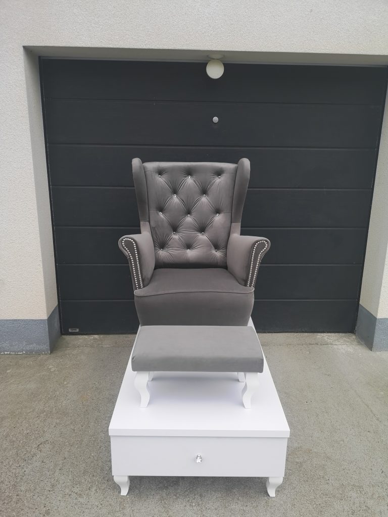 Podest do pedicure, zestaw do pedicure, stanowisko do pedicure, fotel kosmetyczny, fotel do pedicure