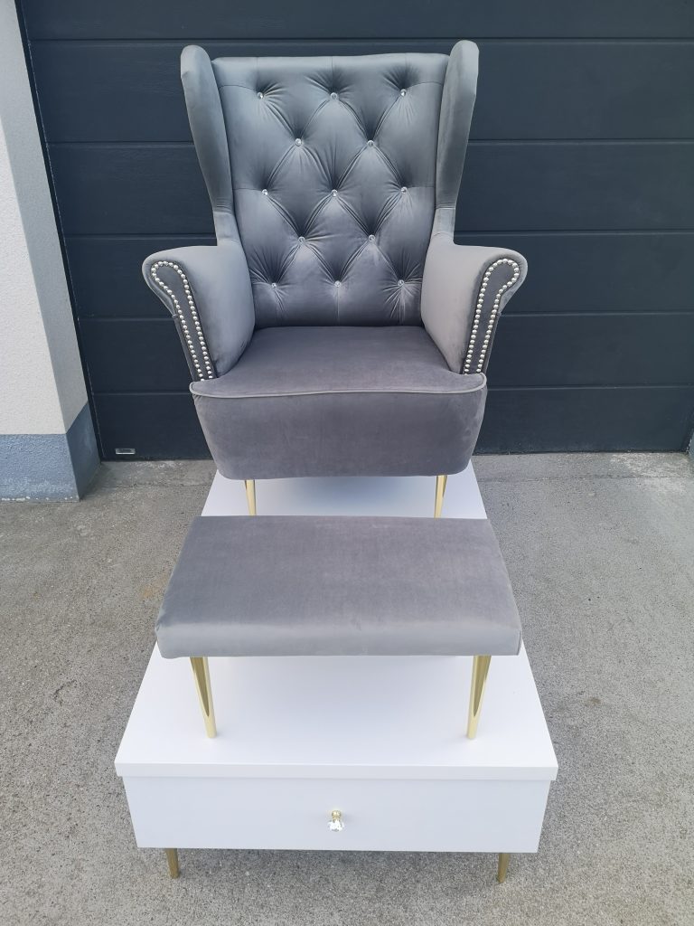 Podest do pedicure, zestaw do pedicure, stanowisko do pedicure, fotel kosmetyczny, fotel do pedicure