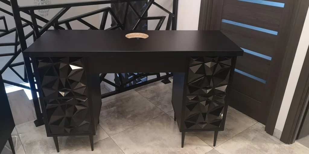 Biurko kosmetyczne, stół kosmetyczny, biurko do manicure z pochłaniaczem pyłu, biurko kosmetyczne afinia, biruko do manicure glamour