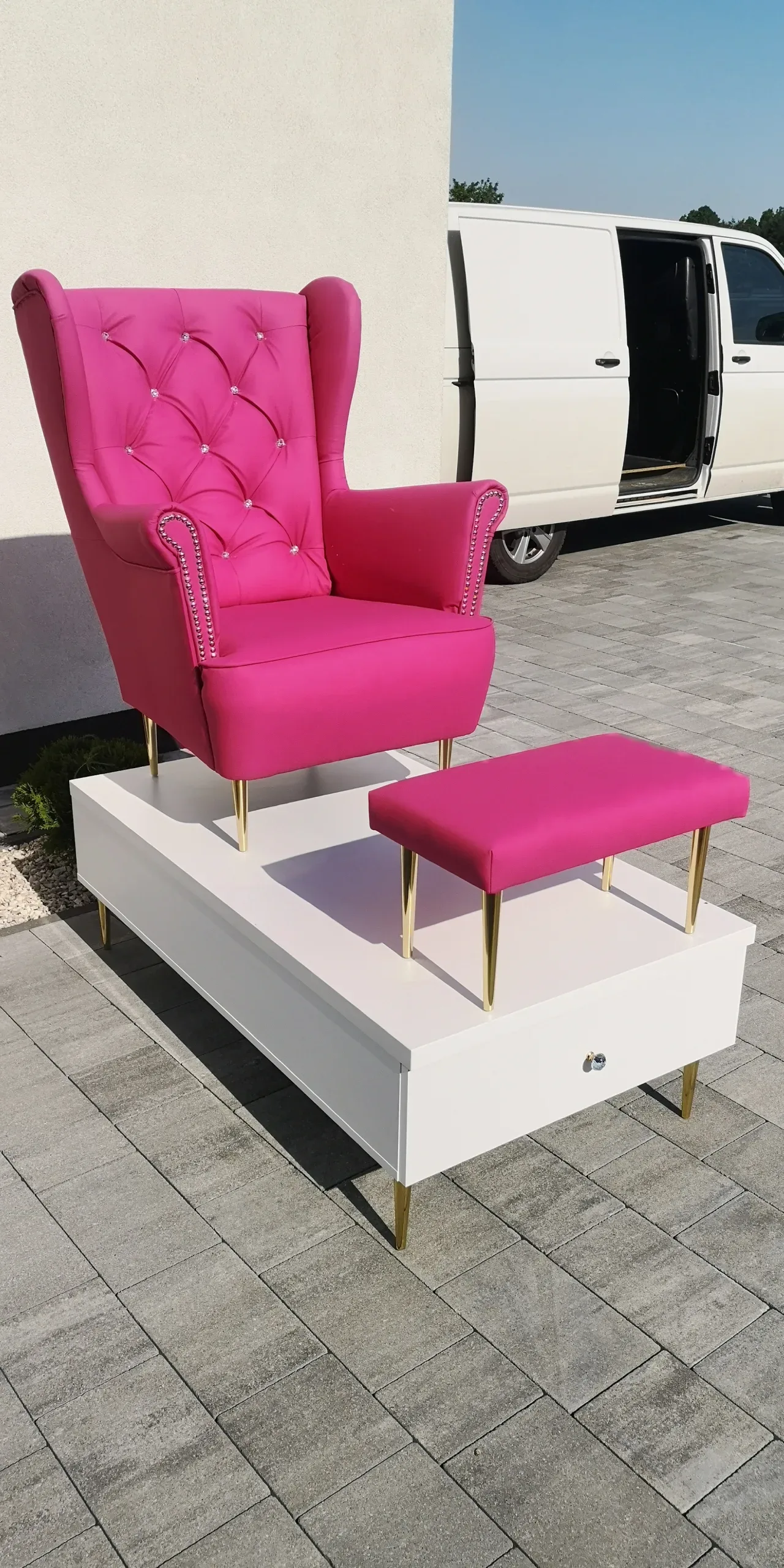 podest do pedicure, stanowisko do pedicure, podest pod fotel