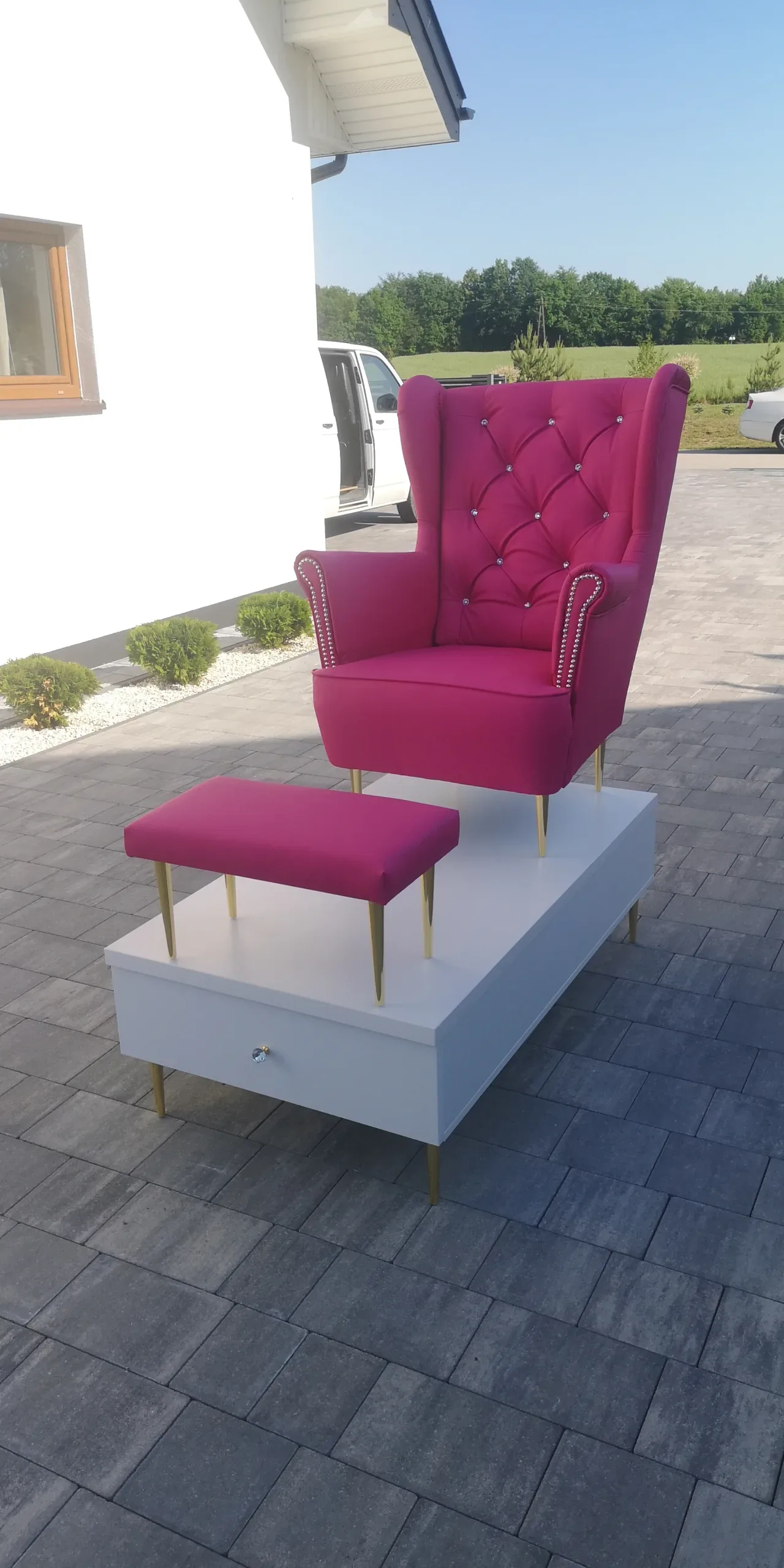 podest do pedicure, stanowisko do pedicure, podest pod fotel