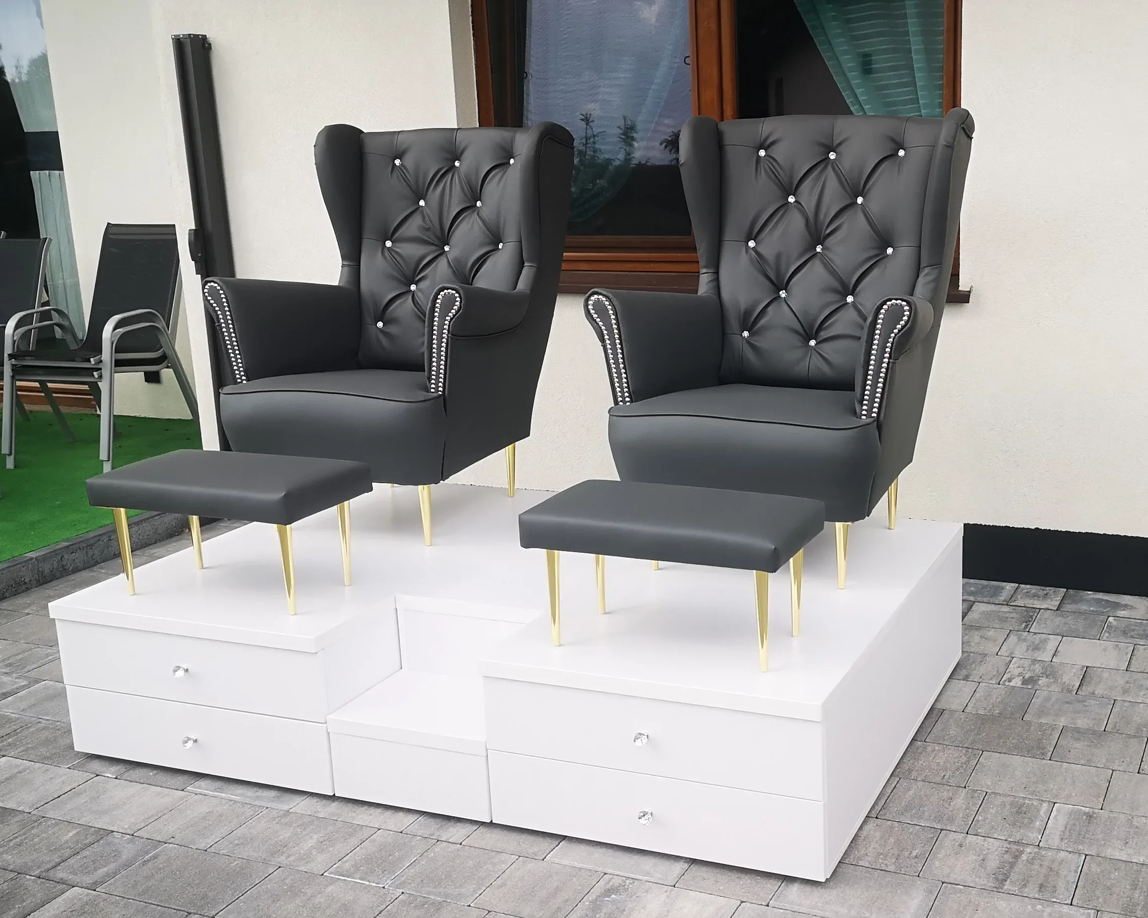 podest do pedicure, stanowisko do pedicure, podest pod fotel