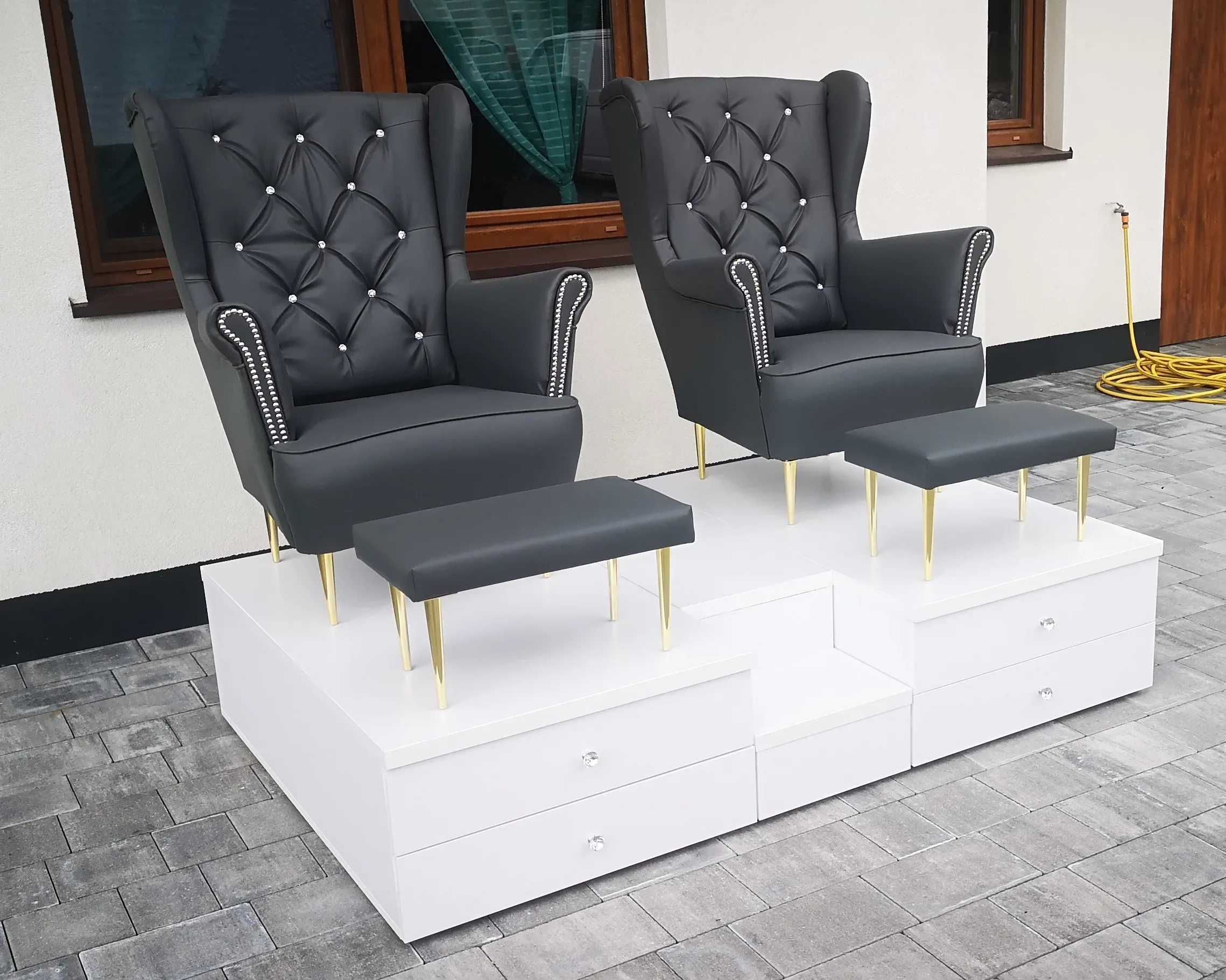 podest do pedicure, stanowisko do pedicure, podest pod fotel