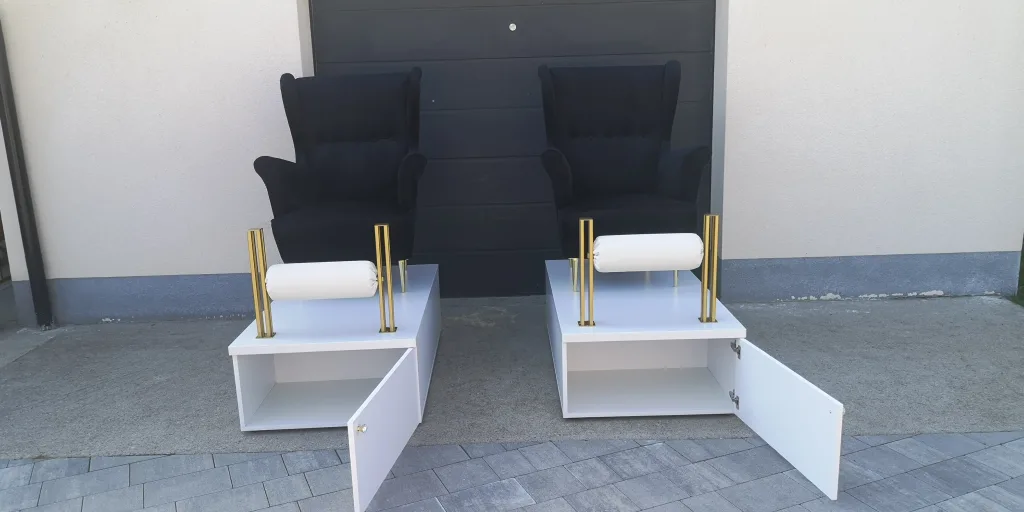 podest do pedicure, stanowisko do pedicure, podest pod fotel