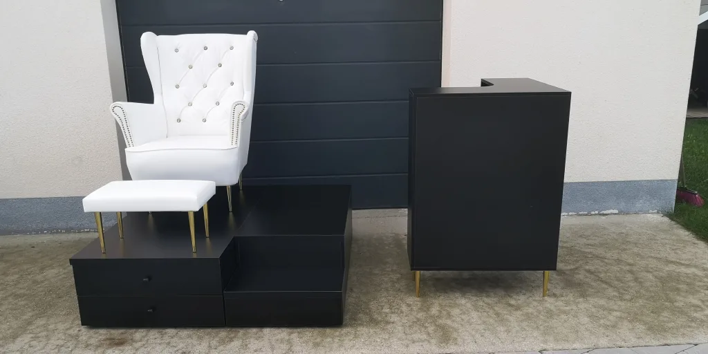 podest do pedicure, stanowisko do pedicure, podest pod fotel