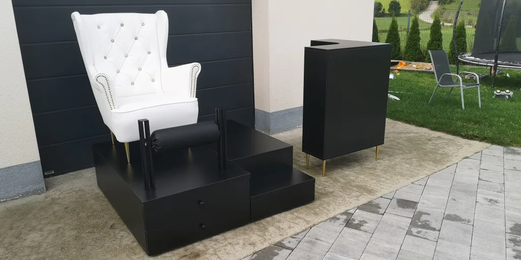 podest do pedicure, stanowisko do pedicure, podest pod fotel