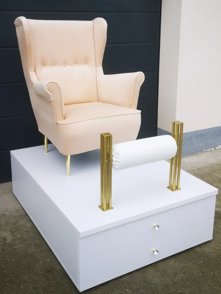 podest do pedicure, stanowisko do pedicure, podest pod fotel