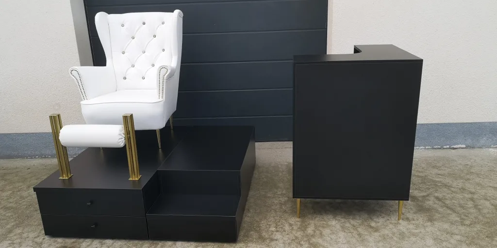 podest do pedicure, stanowisko do pedicure, podest pod fotel