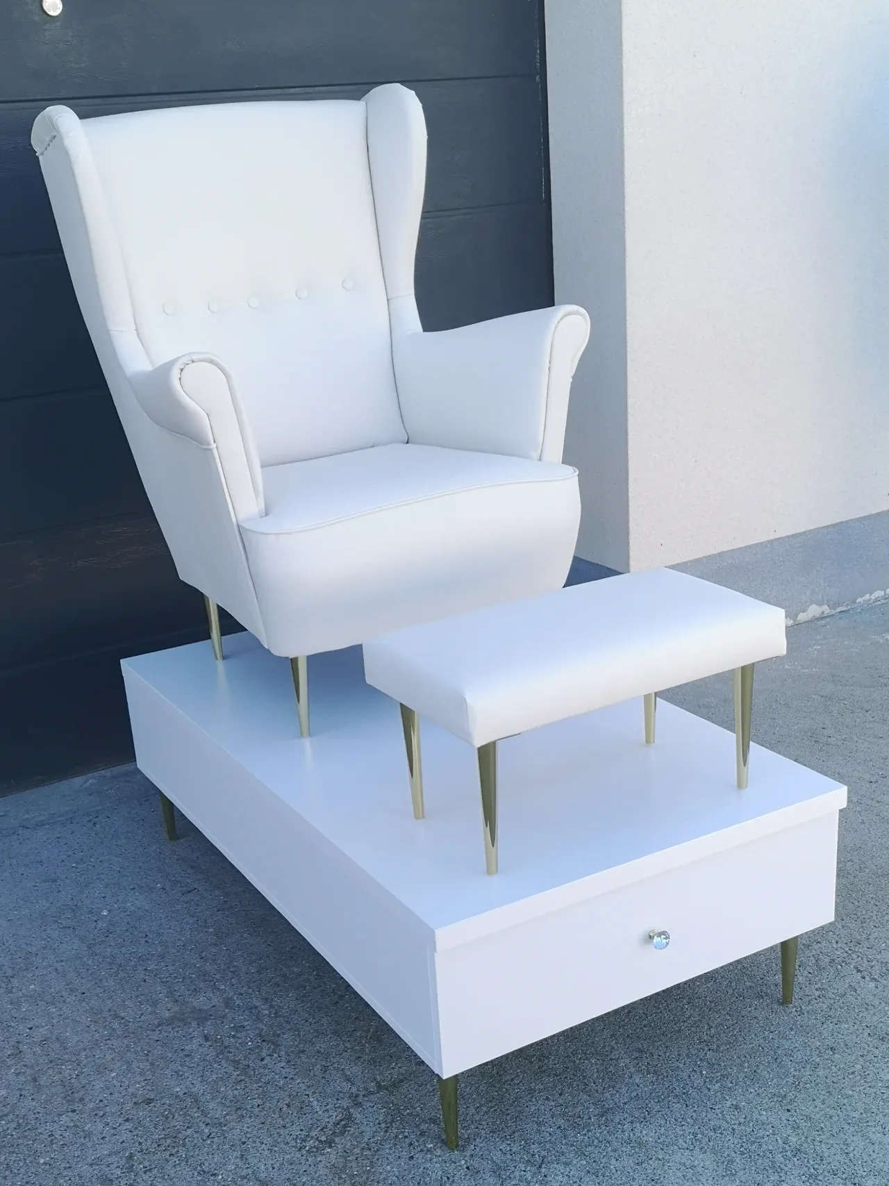 podest do pedicure, stanowisko do pedicure, podest pod fotel