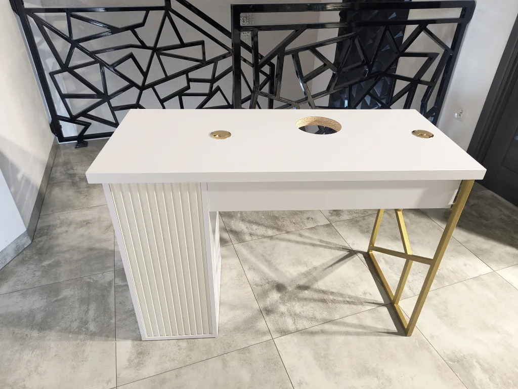 Biurko kosmetyczne, stół kosmetyczny, biurko do manicure z pochłaniaczem pyłu, biurko kosmetyczne afinia, biruko do manicure glamour