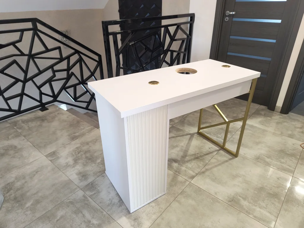 Biurko kosmetyczne, stół kosmetyczny, biurko do manicure z pochłaniaczem pyłu, biurko kosmetyczne afinia, biruko do manicure glamour