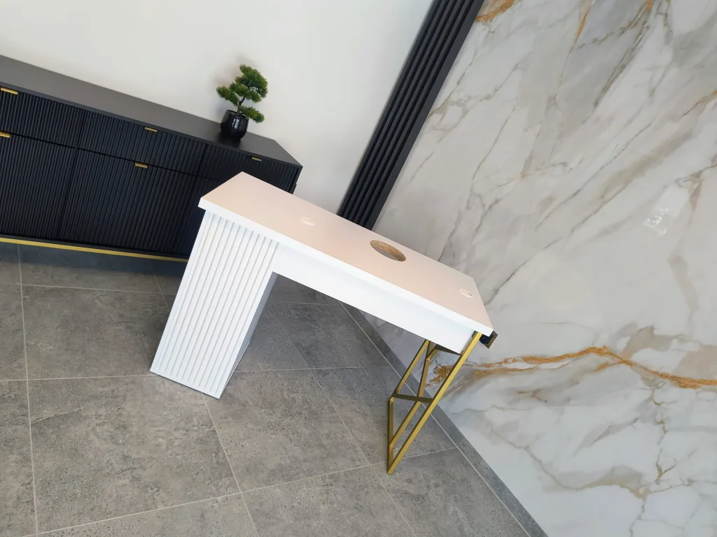 biurko kosmetyczne, biurko ryflowane