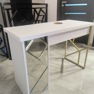 Biurko kosmetyczne, stół kosmetyczny, biurko do manicure z pochłaniaczem pyłu, biurko kosmetyczne afinia, biruko do manicure glamour