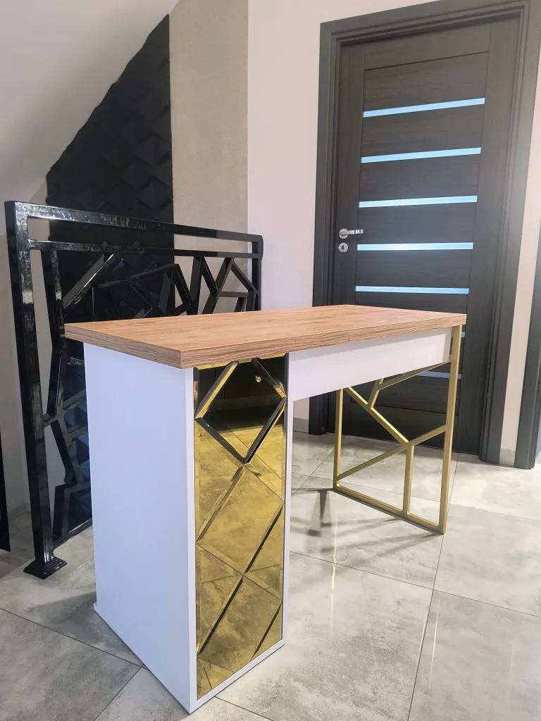 Biurko kosmetyczne, stół kosmetyczny, biurko do manicure z pochłaniaczem pyłu, biurko kosmetyczne afinia, biruko do manicure glamour