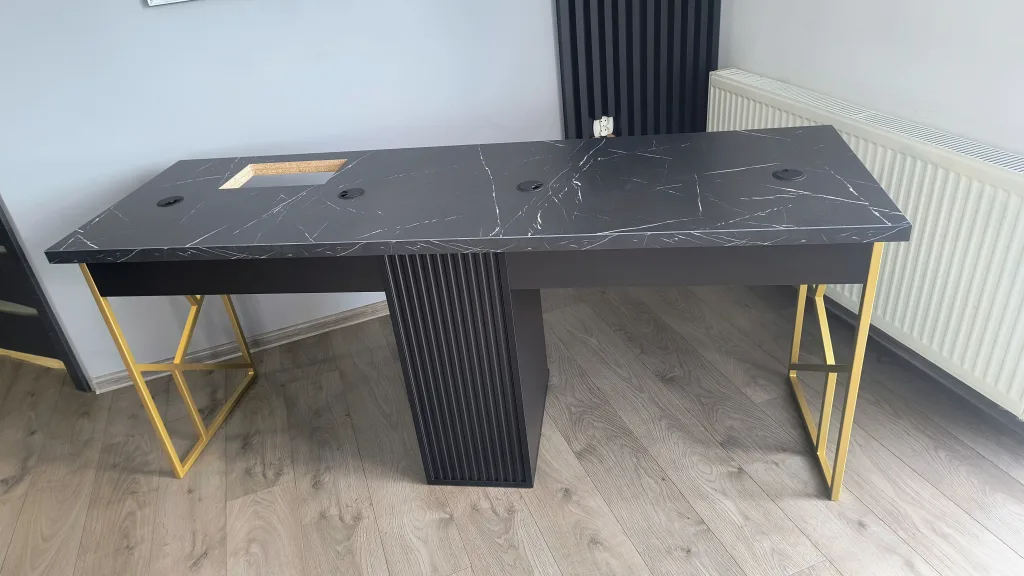 Biurko kosmetyczne, stół kosmetyczny, biurko do manicure z pochłaniaczem pyłu, biurko kosmetyczne afinia, biruko do manicure glamour