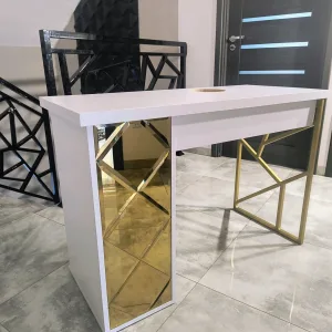 Biurko kosmetyczne, stół kosmetyczny, biurko do manicure z pochłaniaczem pyłu, biurko kosmetyczne afinia, biruko do manicure glamour