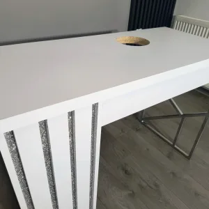 biurko-kosmetyczne, biurko do manicure, białe biurko kosmetyczne