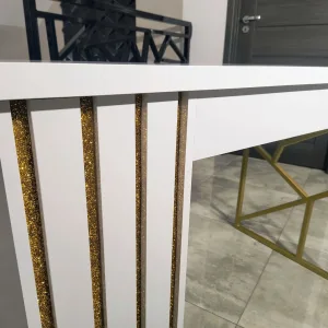 biurko-kosmetyczne, biurko do manicure, białe biurko kosmetyczne