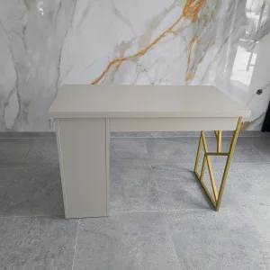 biurko kaszmir złote, biurko kosmetyczne kaszmir, biurko do manicure