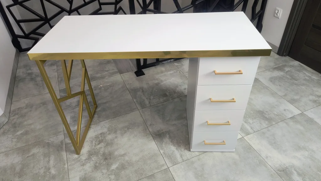 Biurko kosmetyczne, stół kosmetyczny, biurko do manicure z pochłaniaczem pyłu, biurko kosmetyczne afinia, biruko do manicure glamour