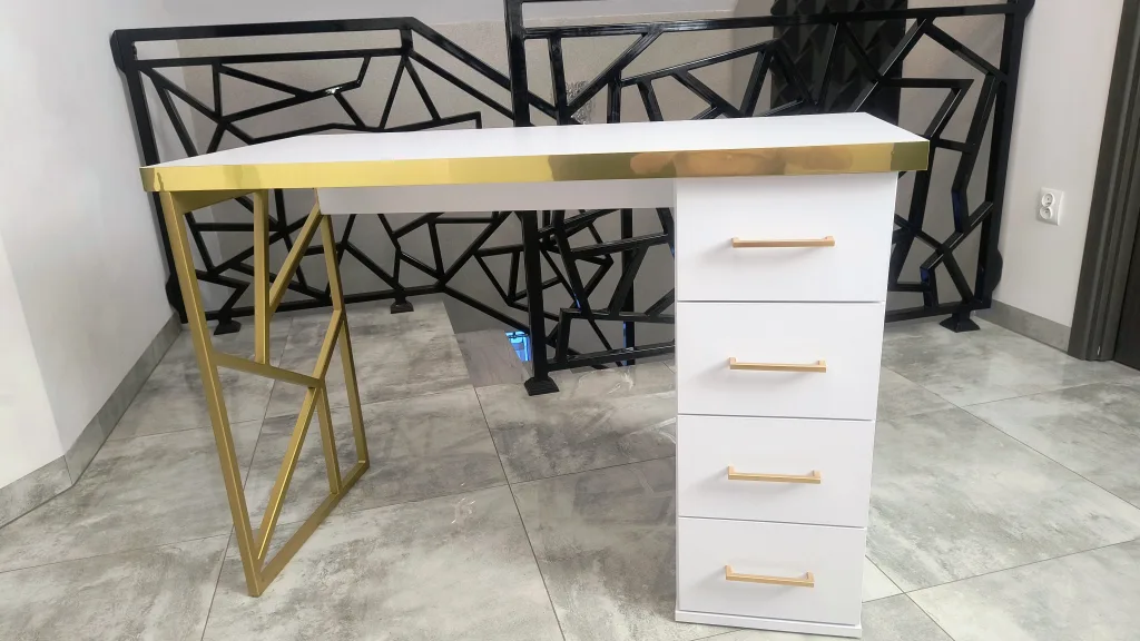 Biurko kosmetyczne, stół kosmetyczny, biurko do manicure z pochłaniaczem pyłu, biurko kosmetyczne afinia, biruko do manicure glamour