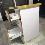 złote biurko glamour, biurko kosmetyczne glamour, biurko do manicure