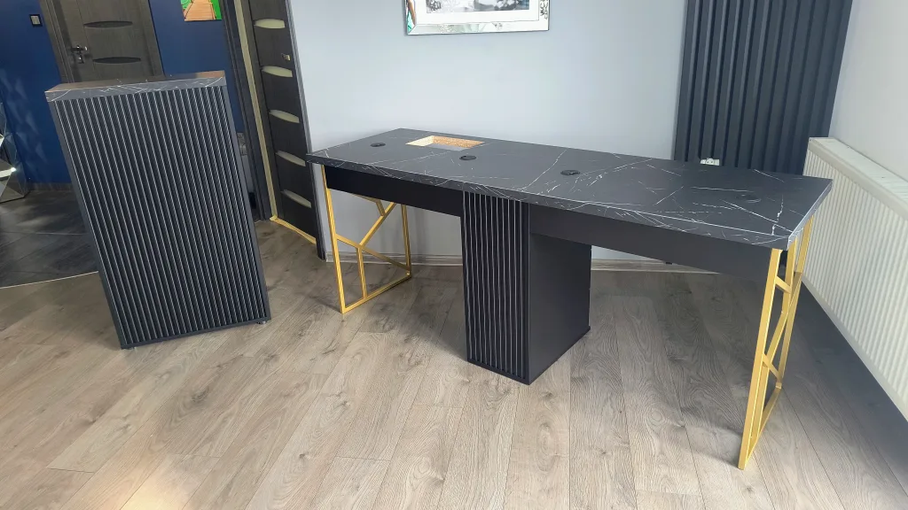 Biurko kosmetyczne, stół kosmetyczny, biurko do manicure z pochłaniaczem pyłu, biurko kosmetyczne afinia, biruko do manicure glamour