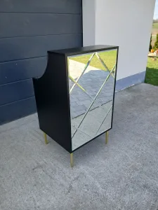 Recepcja glamour, biurko ryflowane, recepcja kosmetyczna, recepcja, lada recepcyjna, recepcja do salonu beauty