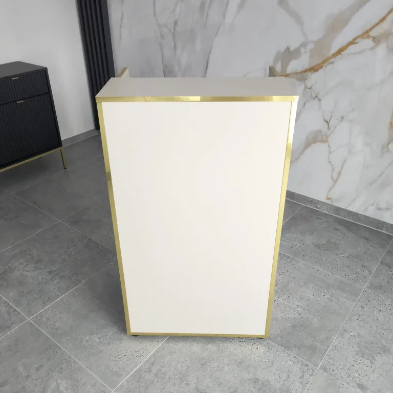 recepcja kaszmir do salonu kosmetycznego, elegancka recepcja kaszmir glamour